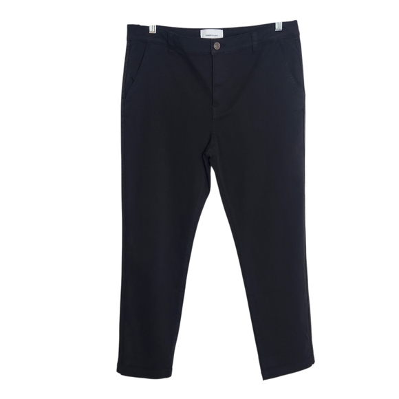 Current/Elliott Pants - Current/Elliott Black The Confidant Cropped Chino Pants Size 31 NWT